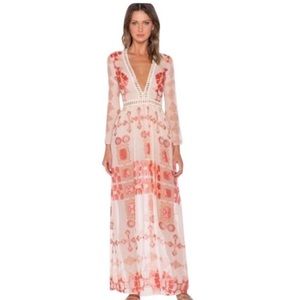 NWT For Love and Lemons “Barcelona” Maxi Dress